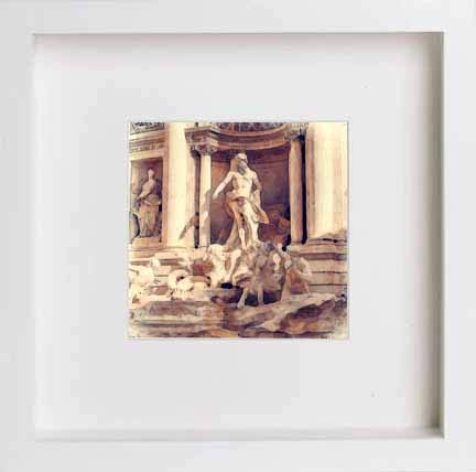 lumartos Vintage Trevi Rome – White Frame Wall Art – Framed Wall Art Print by Lumartos Premium Home Décor