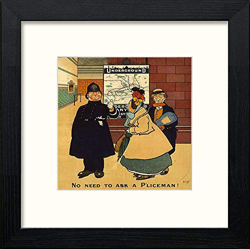 lumartos Vintage Underground Poster – Black Wood Frame Wall Art – Framed Wall Art Print by Lumartos Premium Home Décor