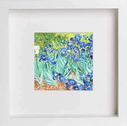 lumartos Vintage Van Gogh Irises Flowers – White Frame Wall Art – Framed Wall Art Print by Lumartos Premium Home Décor