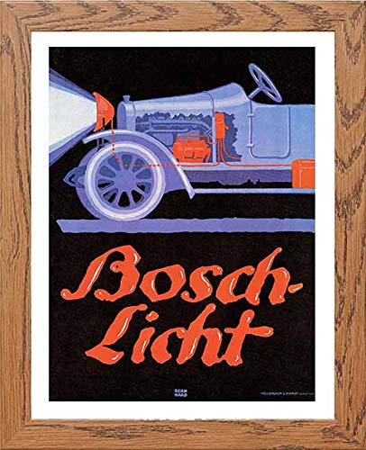 lumartos Vintage Vehicle Poster Bosch Licht – Framed Wall Art Print by Lumartos Premium Home Décor