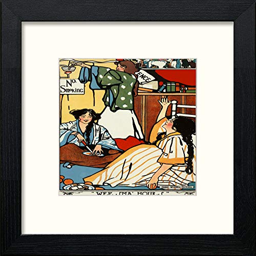 lumartos Vintage Wee Sma Hours Poster – Black Wood Frame Wall Art – Framed Wall Art Print by Lumartos Premium Home Décor