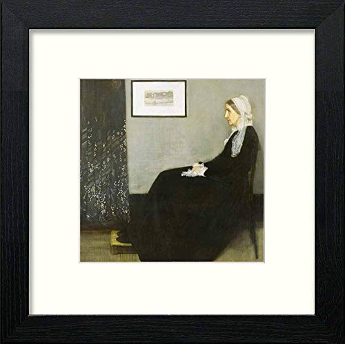 lumartos Vintage Whistlers Mother – Black Wood Frame Wall Art – Framed Wall Art Print by Lumartos Premium Home Décor