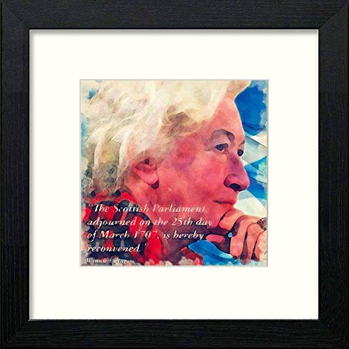 lumartos Vintage Winnie Ewing – Black Wood Frame Wall Art – Framed Wall Art Print by Lumartos Premium Home Décor