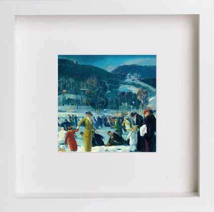 lumartos Vintage Winter – White Frame Wall Art – Framed Wall Art Print by Lumartos Premium Home Décor