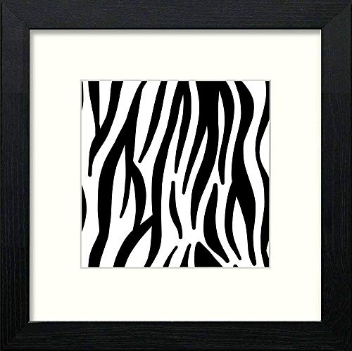 lumartos Vintage Zebra Print – Black Wood Frame Wall Art – Framed Wall Art Print by Lumartos Premium Home Décor