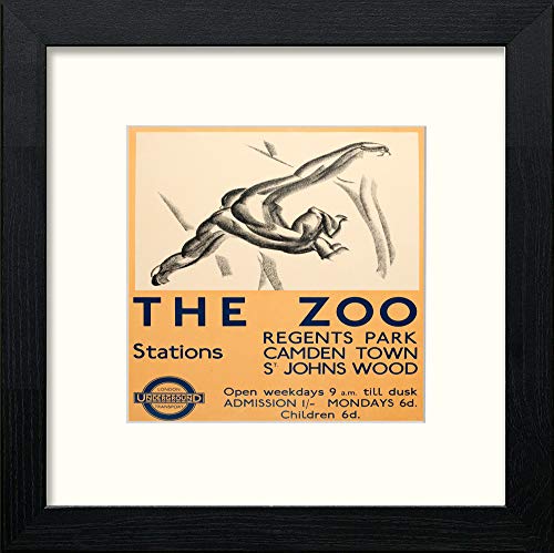 lumartos Vintage Zoo Poster – Black Wood Frame Wall Art – Framed Wall Art Print by Lumartos Premium Home Décor