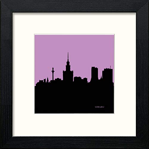 lumartos Warsaw Silhouette – Black Wood Frame Wall Art – Framed Wall Art Print by Lumartos Premium Home Décor