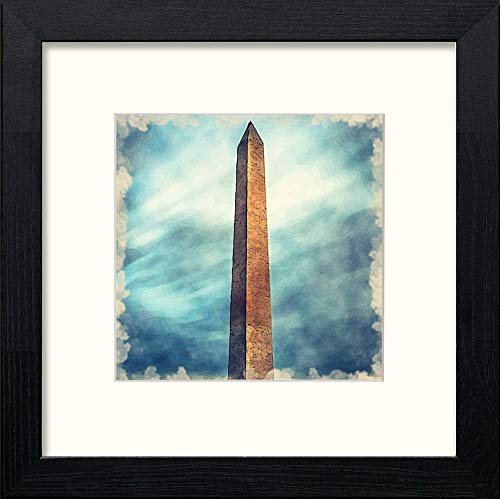 lumartos Washington Monument – Black Wood Frame Wall Art – Framed Wall Art Print by Lumartos Premium Home Décor