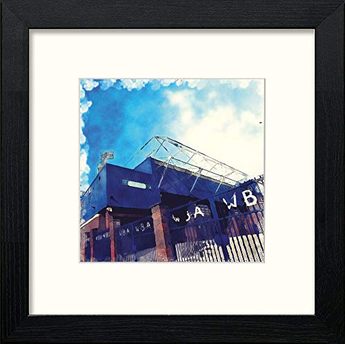 lumartos West Bromich Stadium – Black Wood Frame Wall Art – Framed Wall Art Print by Lumartos Premium Home Décor