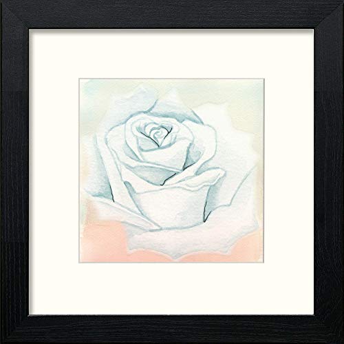 lumartos White Rose – Black Wood Frame Wall Art – Framed Wall Art Print by Lumartos Premium Home Décor