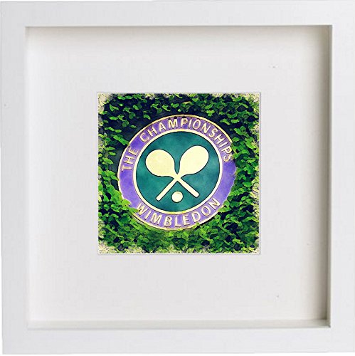 lumartos Wimbledon Wimbledon Crest 209 – White Frame Wall Art – Framed Wall Art Print by Lumartos Premium Home Décor