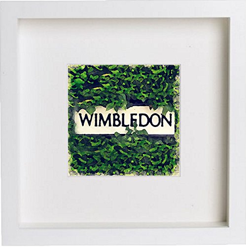 lumartos Wimbledon | Wimbledon Sign 0210 – White Frame Wall Art – Framed Wall Art Print by Lumartos Premium Home Décor