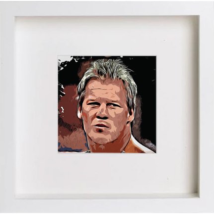 lumartos WWE Raw Chris Jericho 232 – White Frame Wall Art – Framed Wall Art Print by Lumartos Premium Home Décor