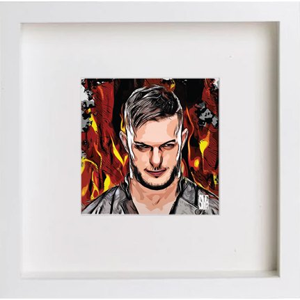 lumartos WWE Raw Fergal Devitt 233 – White Frame Wall Art – Framed Wall Art Print by Lumartos Premium Home Décor