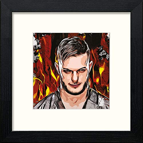 lumartos WWE Raw Fergal Devitt – Black Wood Frame Wall Art – Framed Wall Art Print by Lumartos Premium Home Décor