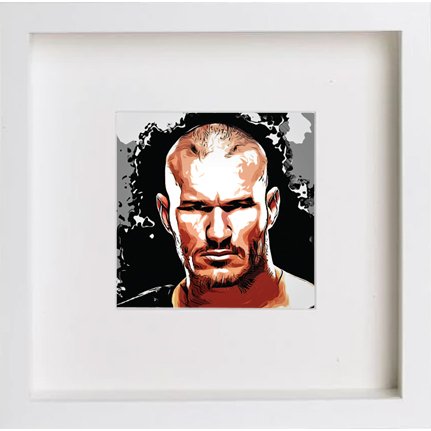 lumartos WWE Raw Randy Orton 237 – White Frame Wall Art – Framed Wall Art Print by Lumartos Premium Home Décor