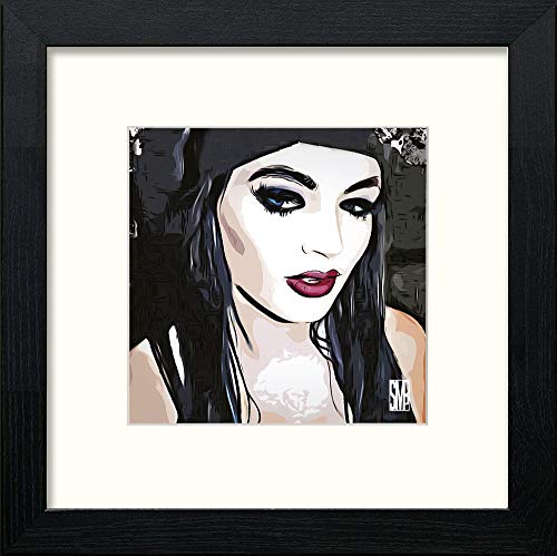 lumartos WWE Raw Saraya Jade Bevis – Black Wood Frame Wall Art – Framed Wall Art Print by Lumartos Premium Home Décor