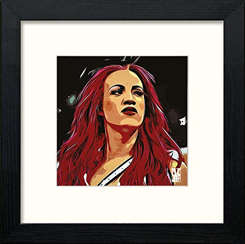 lumartos WWE Raw Sasha Banks – Black Wood Frame Wall Art – Framed Wall Art Print by Lumartos Premium Home Décor