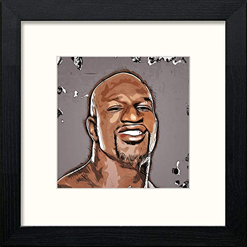 lumartos WWE Raw Thaddeus Bullard – Black Wood Frame Wall Art – Framed Wall Art Print by Lumartos Premium Home Décor