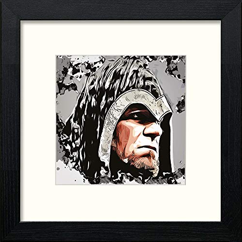 lumartos WWE Raw The Undertaker – Black Wood Frame Wall Art – Framed Wall Art Print by Lumartos Premium Home Décor