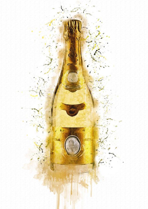 lumartos Yellow Champagne Splash Print – A4 Frame Wall Art – Framed Wall Art Print by Lumartos Premium Home Décor