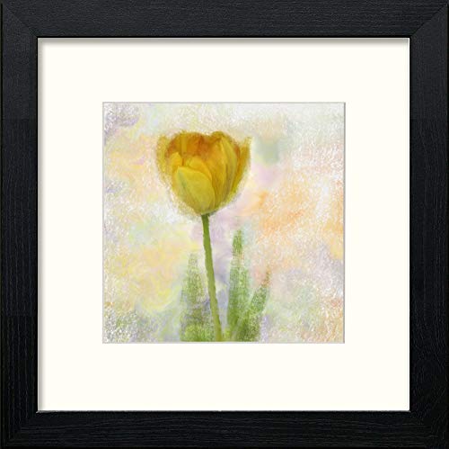 lumartos Yellow Poppy – Black Wood Frame Wall Art – Framed Wall Art Print by Lumartos Premium Home Décor