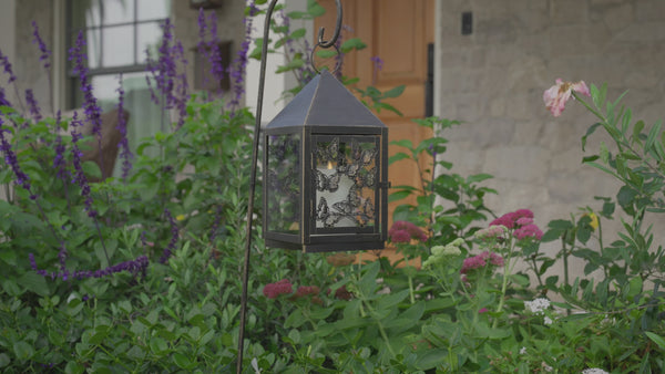 Luminara 11.5" Butterfly Lantern With 38" Shepherd's Hook (Lantern Only)