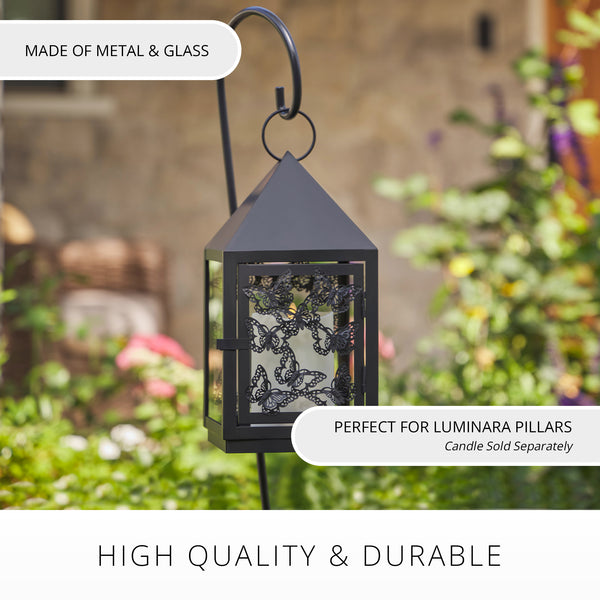 Luminara 11.5" Butterfly Lantern With 38" Shepherd's Hook (Lantern Only)