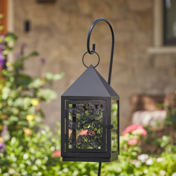 luminara 11.5" Butterfly Lantern with 38" Shepherd's Hook (Lantern Only) luminara 11.5" Butterfly Lantern with 38" Shepherd's Hook (Lantern Only)