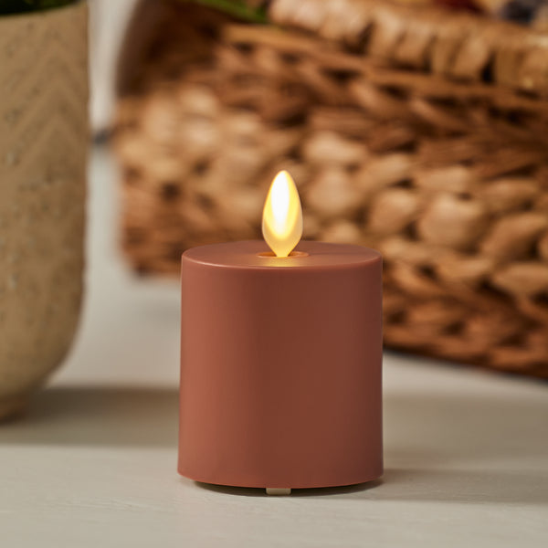 luminara Baked Clay Outdoor Flameless Candle Votive