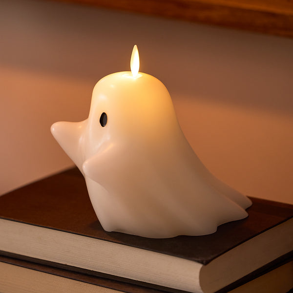 Luminara Bright White Flameless Candle Spooky Ghost