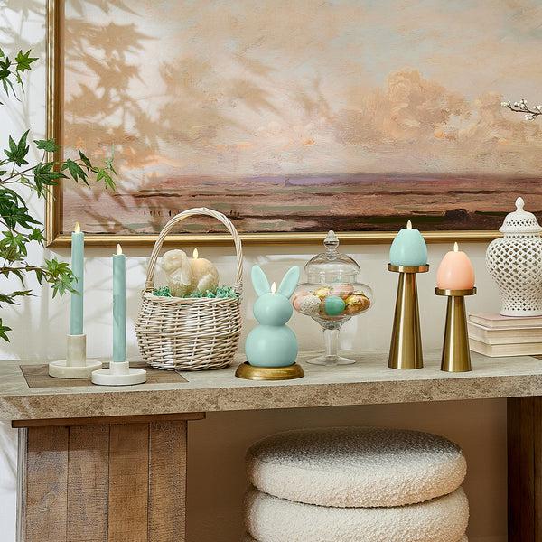 Luminara Chalky Mellow Peach Flameless Candle Easter Egg