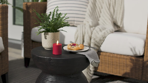 Luminara Cherry Red Outdoor Flameless Candle Votive