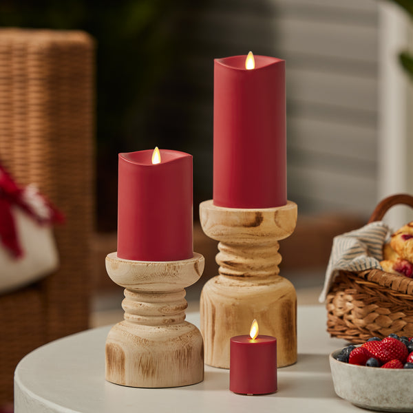 Luminara Cherry Red Outdoor Flameless Candle Votive