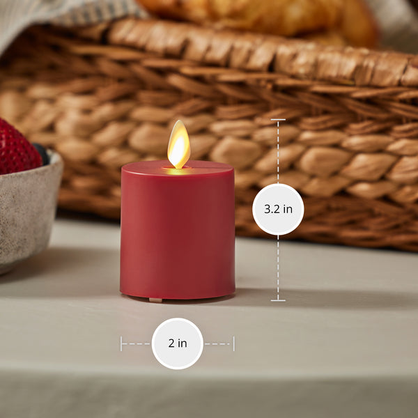 Luminara Cherry Red Outdoor Flameless Candle Votive