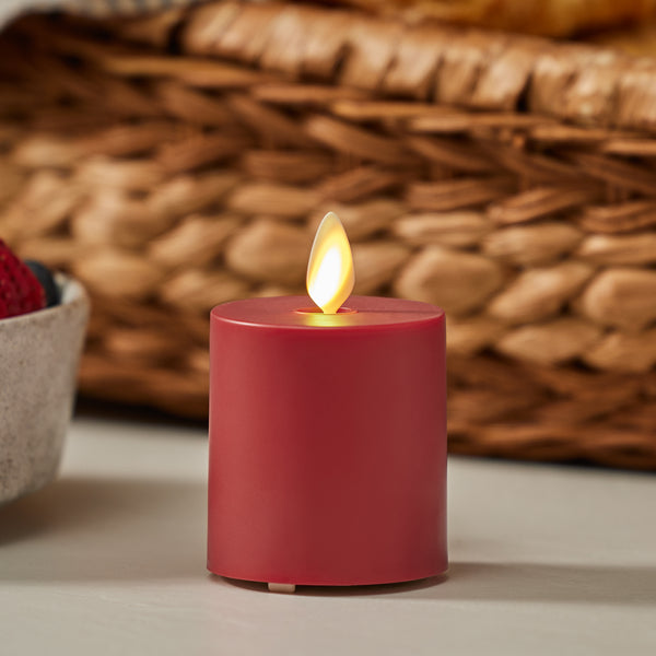 luminara Cherry Red Outdoor Flameless Candle Votive