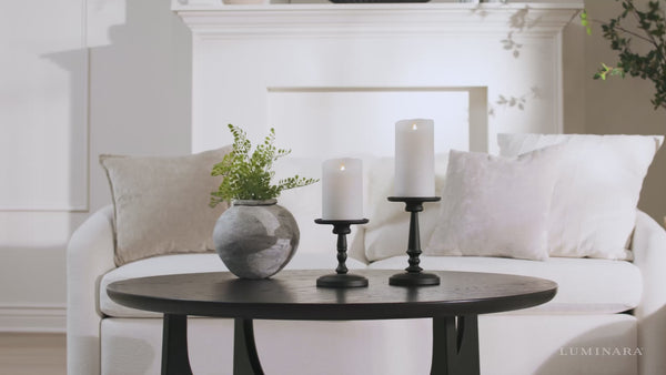 Luminara Dazzling White Glitter Flameless Candle Pillars