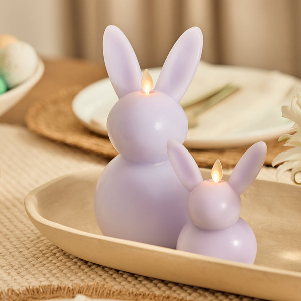 Luminara Gentle Lavender Flameless Candle Easter Bunny Rabbit