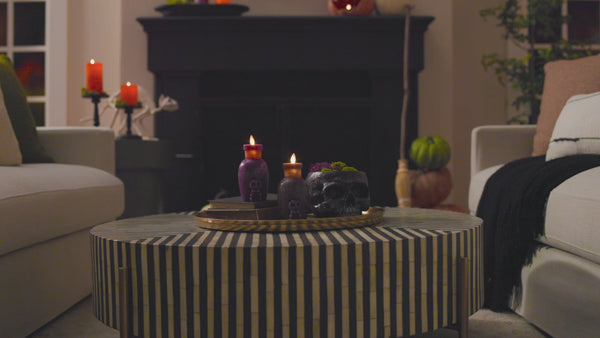 Luminara Imperial Purple Chalky Flameless Candle Poison Bottle