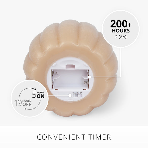 Luminara Irish Cream Chalky Flameless Candle Tall Pumpkin