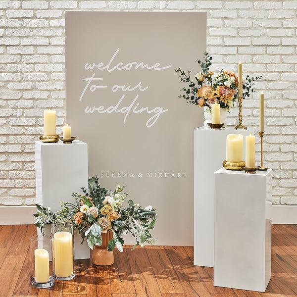 Luminara Ivory Flameless Candle Pillar -Scallop Top - 4" Width