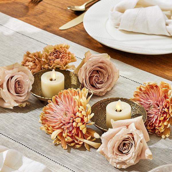 Luminara Ivory Flameless Candle Tealights - Recessed Top - Set Of 2