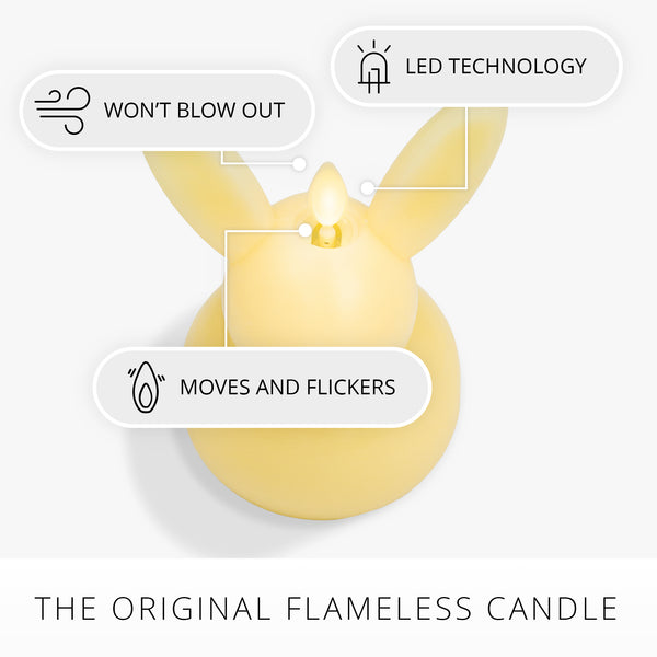 Luminara Lemon Chiffon Flameless Candle Small Bunny