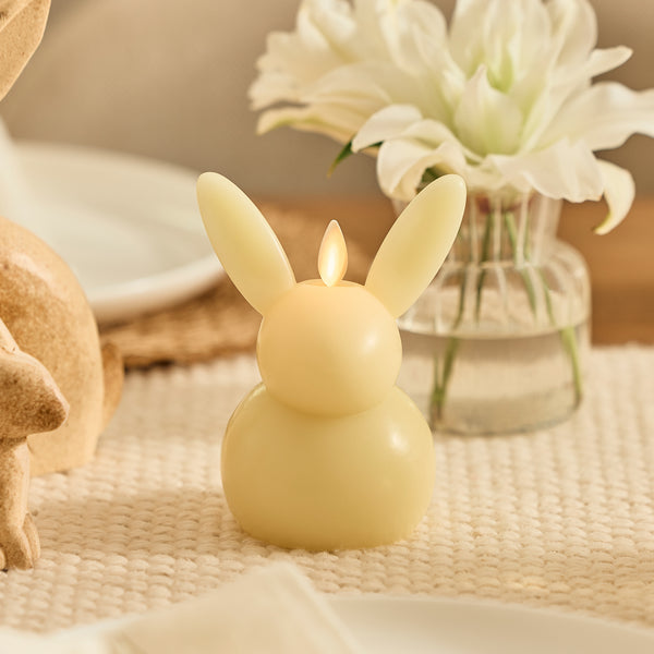 luminara Lemon Chiffon Flameless Candle Small Bunny