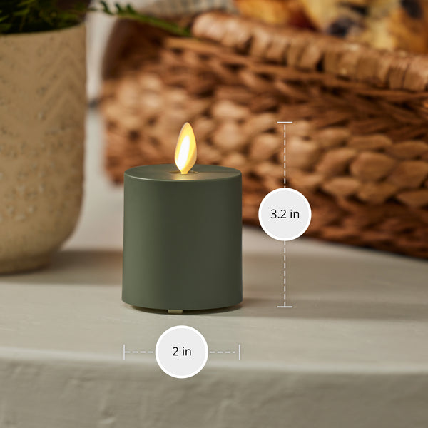 Luminara Loden Green Outdoor Flameless Candle Votive
