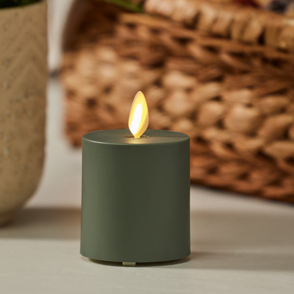 luminara Loden Green Outdoor Flameless Candle Votive