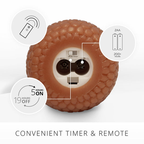 Luminara Adobe Flameless Candle Acorn