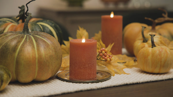 Luminara Adobe Seaglass Flameless Candle Pillar