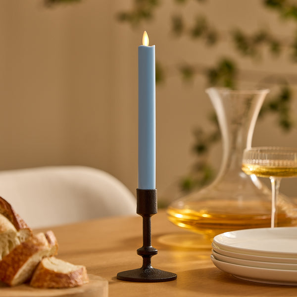 luminara Airy Blue Flameless Candle Taper