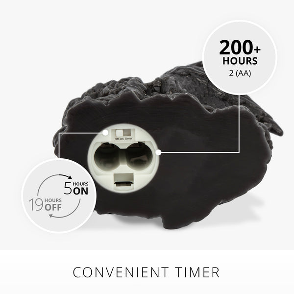 Luminara Black Flameless Candle Perching Crow